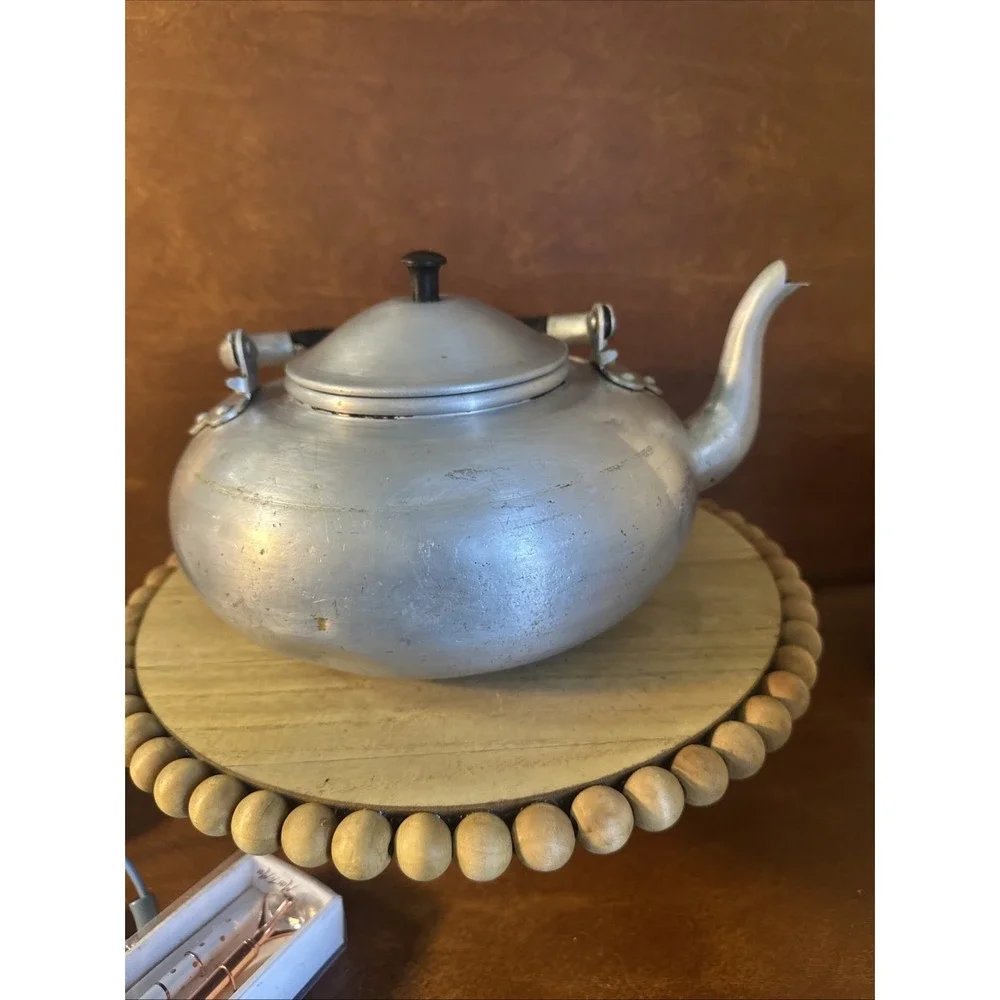 VTG British Colony Viking  Teapot Aluminum Tea Kettle Hong Kong Just For Show